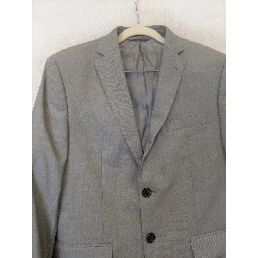 Lauren Ralph Lauren Suit Jacket Kid's 16R Grey Two Button Formal Blazer